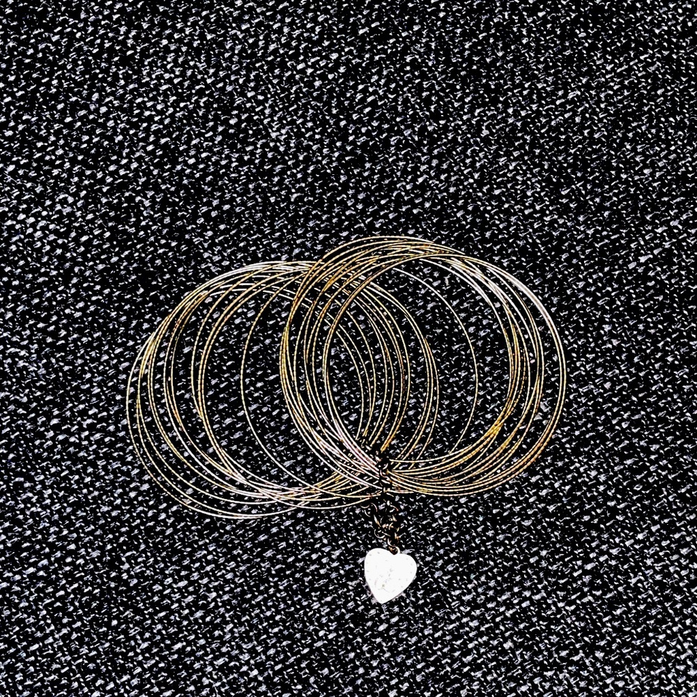 Jessica Simpson Gold Bangle Set - Picture 3 of 3